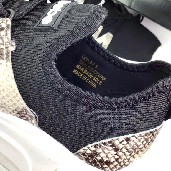 LAST 1 Bebe Sport Snake Black Leylan Sneaker 8 - Picture 10 of 11